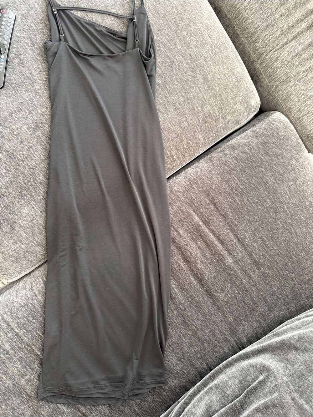superdown Black Maxi Slip Skirt